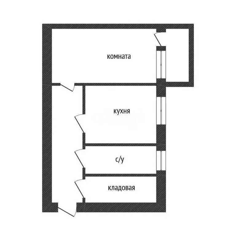 1-комнатная квартира: Будогощь, Кооперативная улица, 7 (35.3 м) - Фото 0