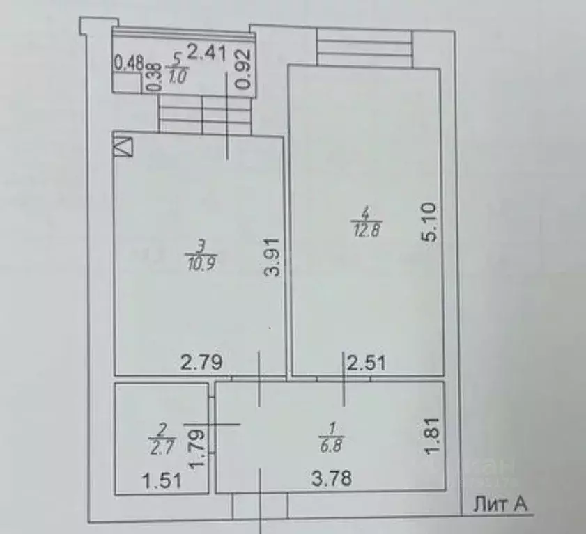 1-к кв. Татарстан, с. Высокая Гора ул. Рождественская, 8Б (33.2 м) - Фото 2