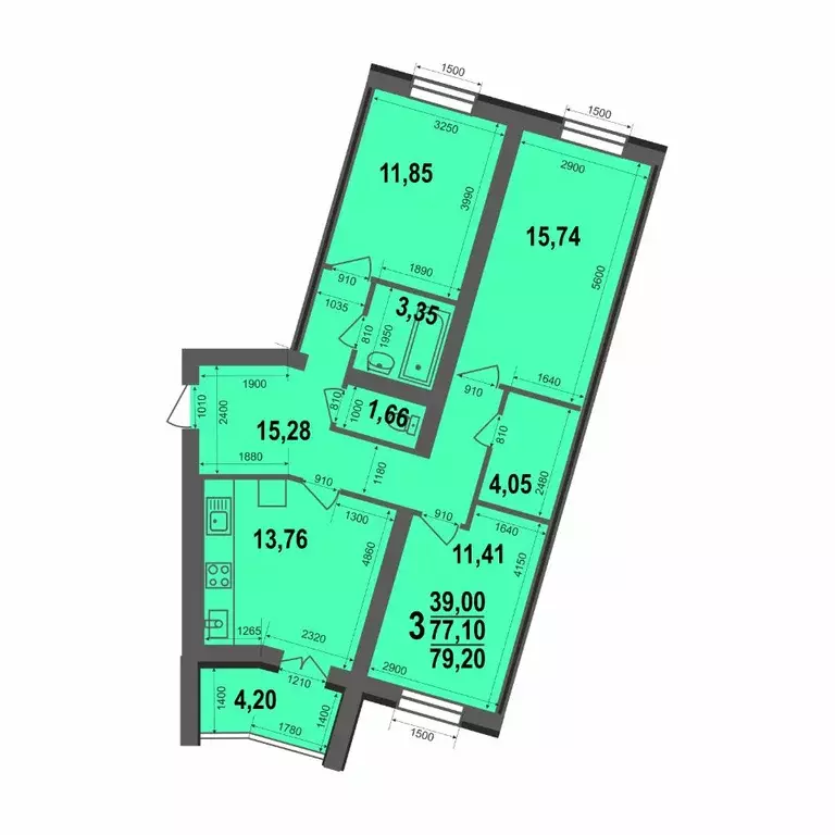 3-к кв. Владимирская область, Ковров ул. 9 Мая, 8 (79.2 м) - Фото 0