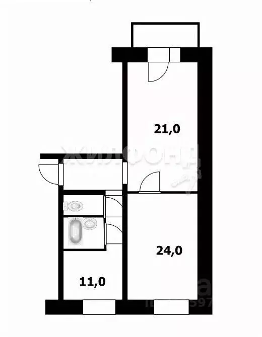 2-к кв. Новосибирская область, Новосибирск Вилюйская ул., 1 (70.0 м) - Фото 0