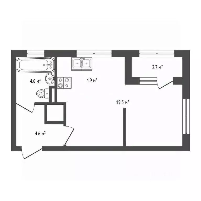 1-к кв. Санкт-Петербург бул. Измайловский, 9 (35.0 м) - Фото 2