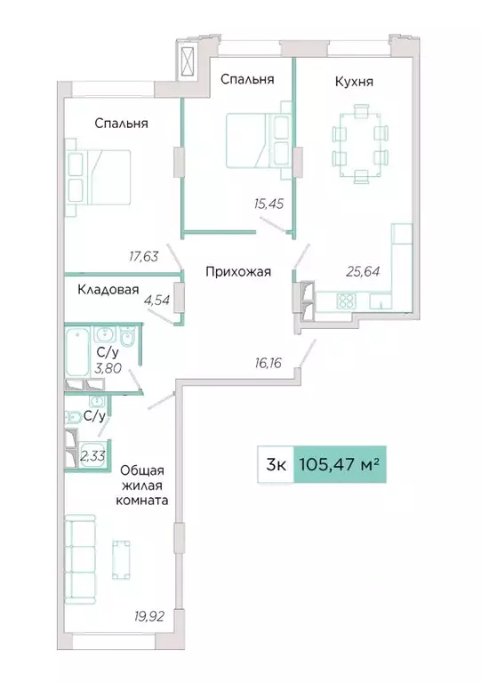 3-к кв. Самарская область, Тольятти Спортивная ул., 21 (105.47 м) - Фото 0