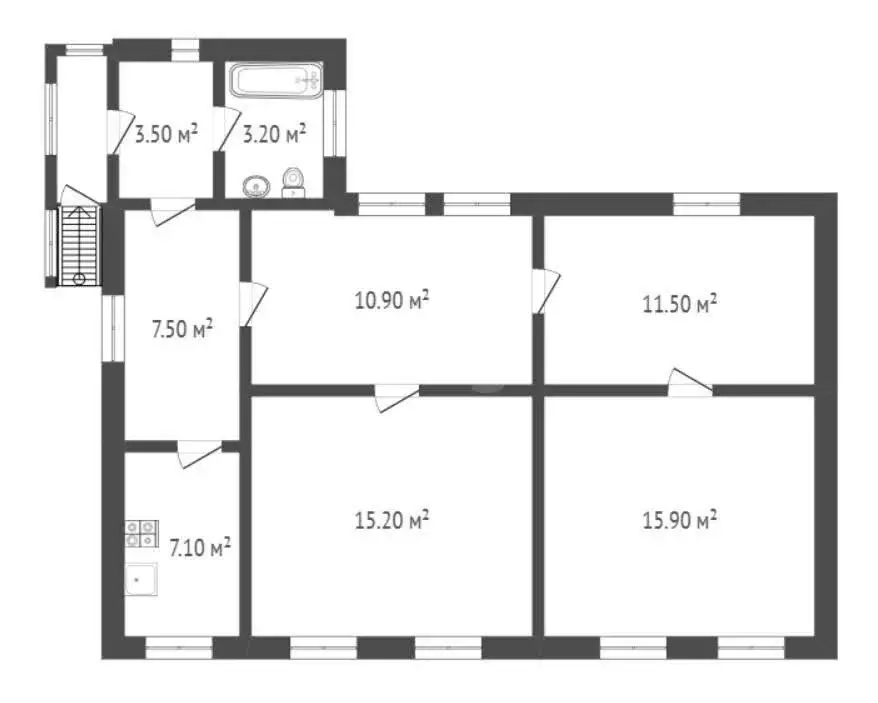 Дом в Борисоглебск, улица Н. Островского (80 м) - Фото 1
