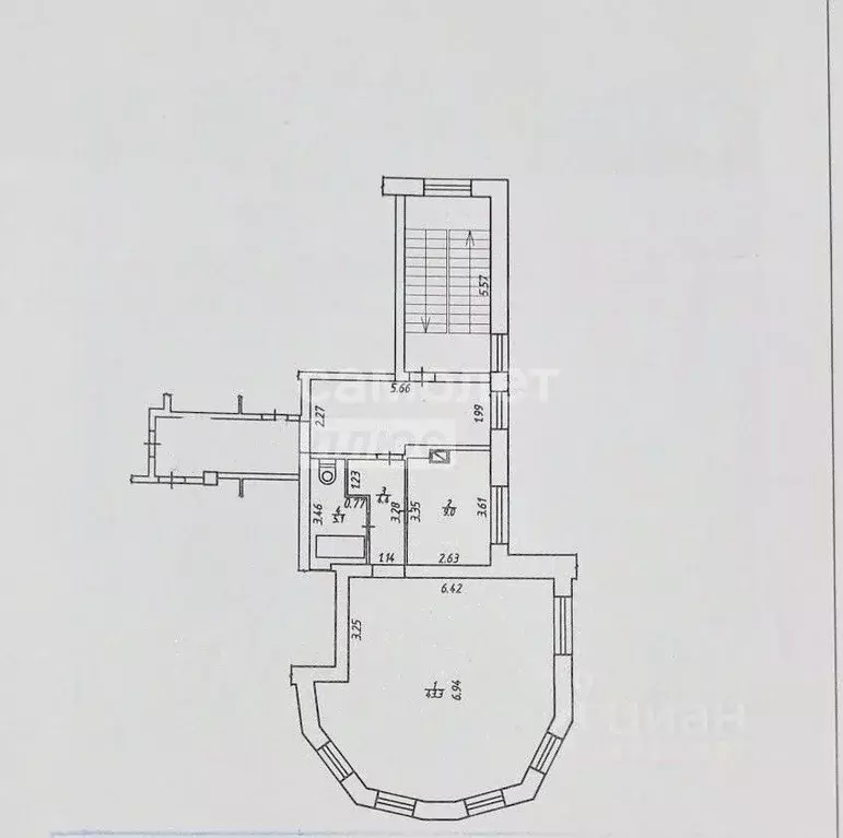 2-к кв. Калужская область, Перемышльский муниципальный округ, ... - Фото 2