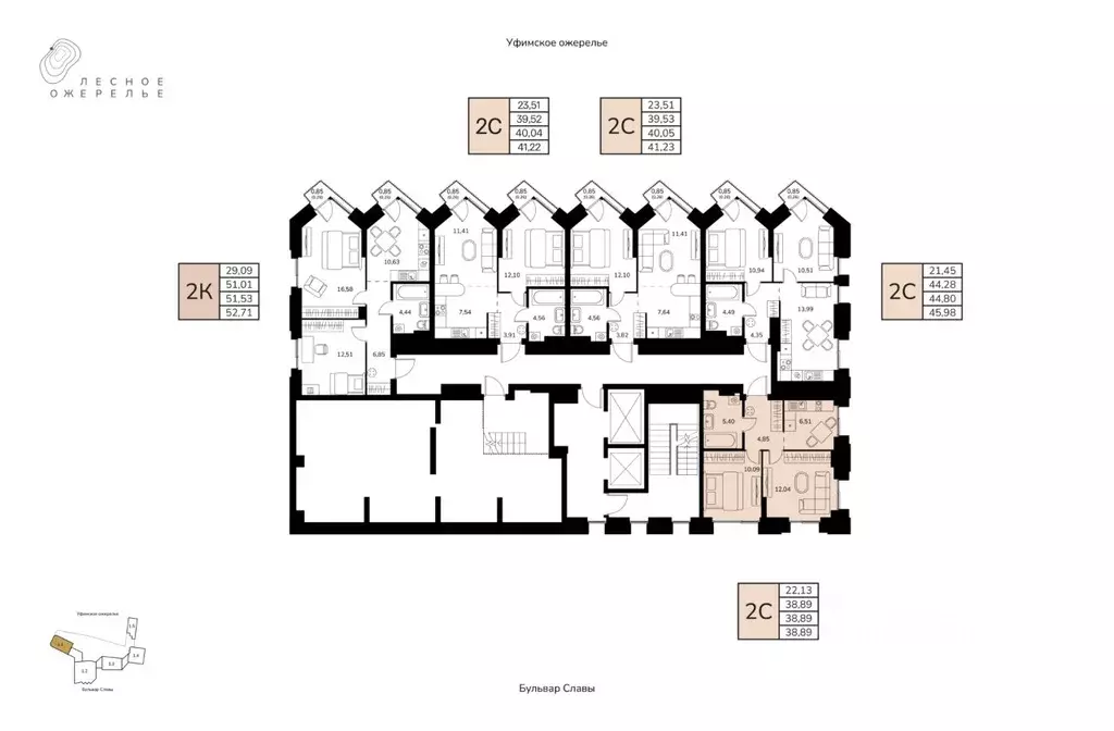 2-к кв. Башкортостан, Уфа ул. Чудинова (38.89 м) - Фото 2