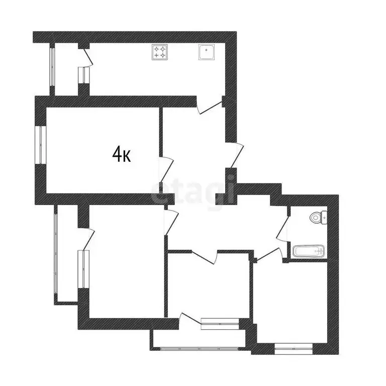 4-комнатная квартира: Белгород, улица Костюкова, 55 (77.7 м) - Фото 1