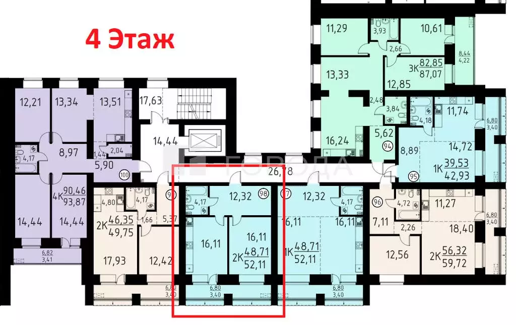 2-комнатная квартира: Кисловка, микрорайон Левобережный, улица Василия ... - Фото 1