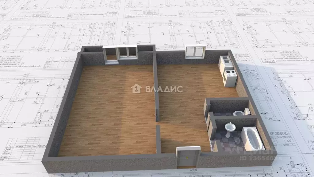 1-к кв. Иркутская область, Ангарск 22-й мкр, 2 (33.0 м) - Фото 2