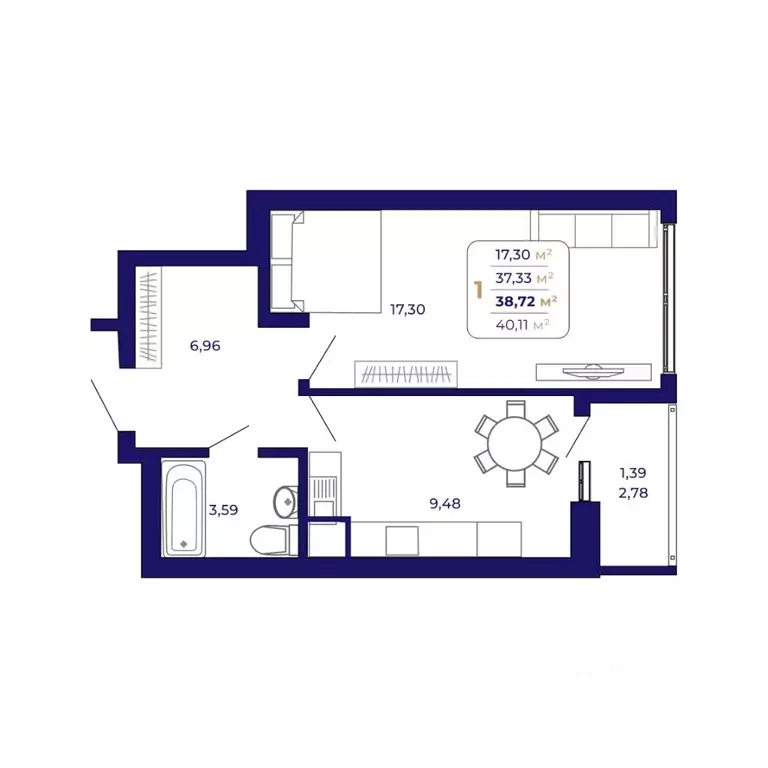1-к кв. Башкортостан, Уфа Затон-Восточный жилрайон, Паруса жилой ... - Фото 1