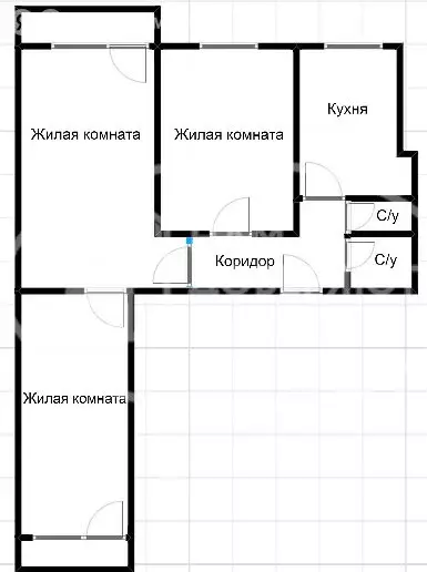 3-комнатная квартира: Чернушка, Коммунистическая улица, 27 (49.9 м) - Фото 0