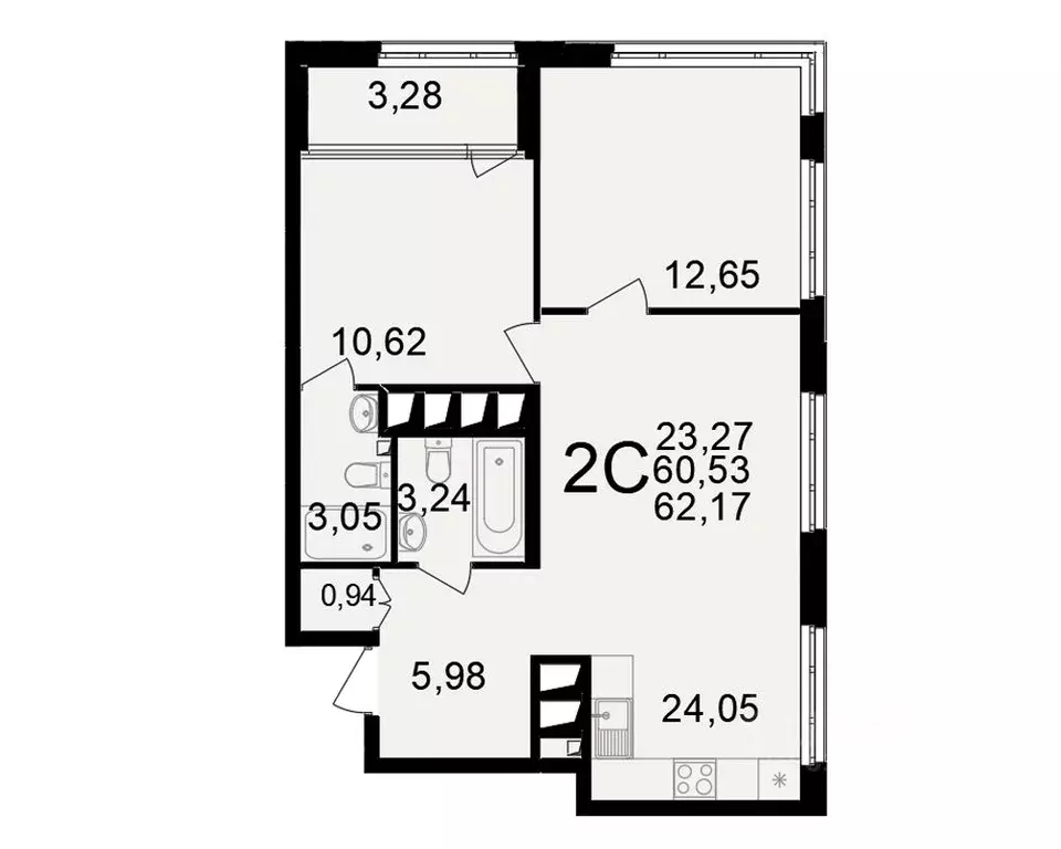 2-к кв. Рязанская область, Рязань ул. Ленинского Комсомола (60.53 м) - Фото 0