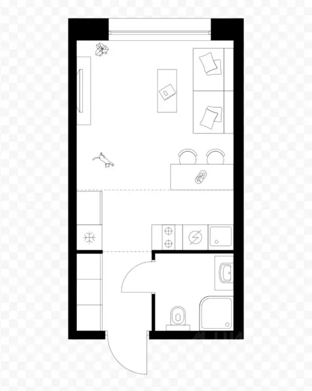 Студия Краснодарский край, Анапа Анапское ш., 24к2 (25.0 м) - Фото 1