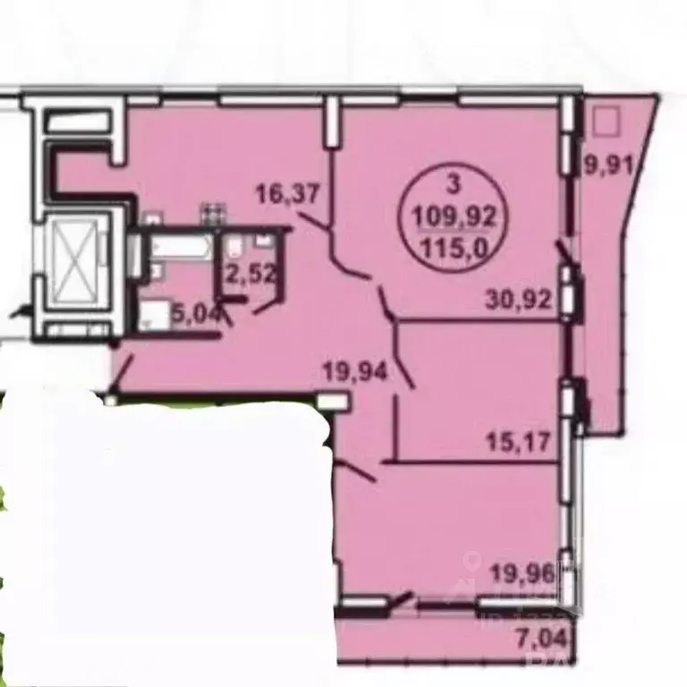 3-к кв. Пермский край, Пермь ул. Окулова, 62 (110.0 м) - Фото 1