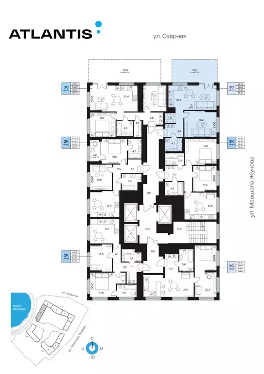 2-к кв. Башкортостан, Уфа Сипайлово жилрайон, Атлантис жилой комплекс ... - Фото 2