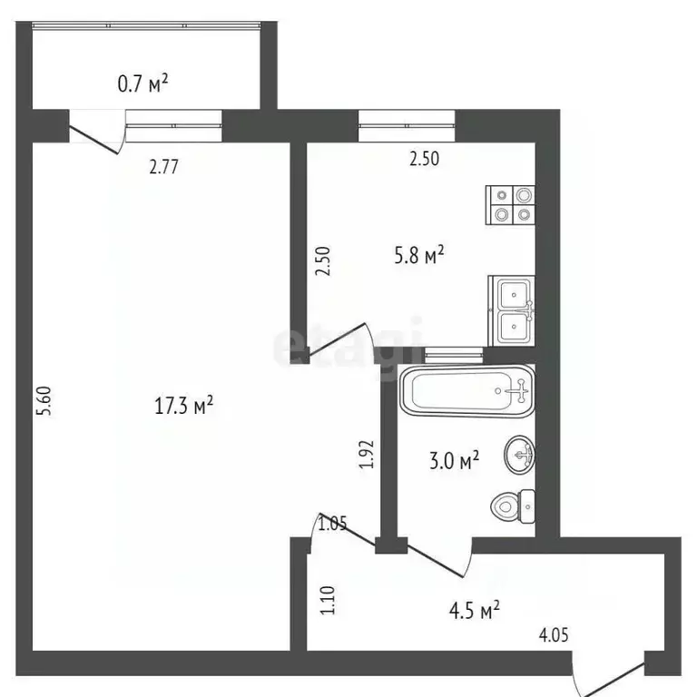 1-к кв. Мордовия, Саранск просп. 50 лет Октября, 10 (30.0 м) - Фото 1
