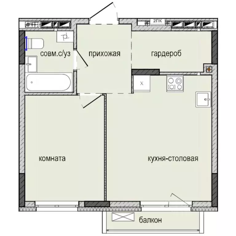 1-к кв. Удмуртия, Ижевск Культбаза жилрайон, 8-й мкр, Ежевика жилой ... - Фото 0