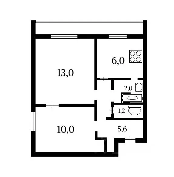 2-к кв. Москва ул. Корнейчука, 14 (38.4 м) - Фото 2