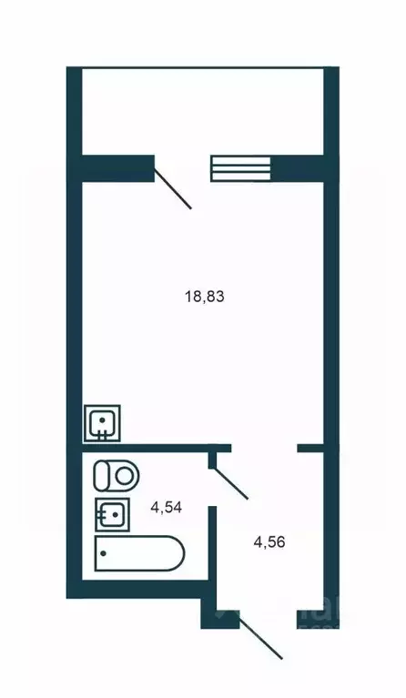 Студия Новосибирская область, Новосибирск Академгородок мкр, ул. ... - Фото 2