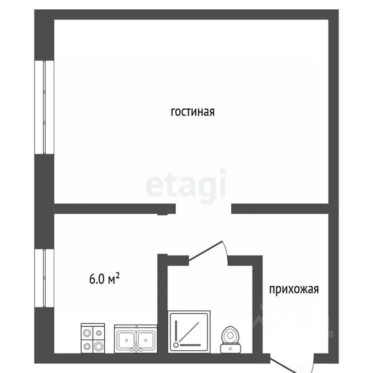 1-к кв. Владимирская область, Муром ул. Лаврентьева, 19 (32.3 м) - Фото 2
