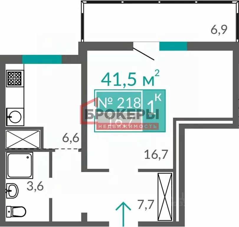 1-к кв. Крым, Евпатория ул. Симферопольская, 2Ц (41.5 м) - Фото 1