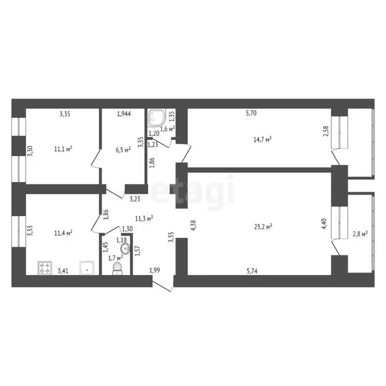 6-к кв. Башкортостан, Уфа ул. Рихарда Зорге, 8/1 (167.2 м) - Фото 1