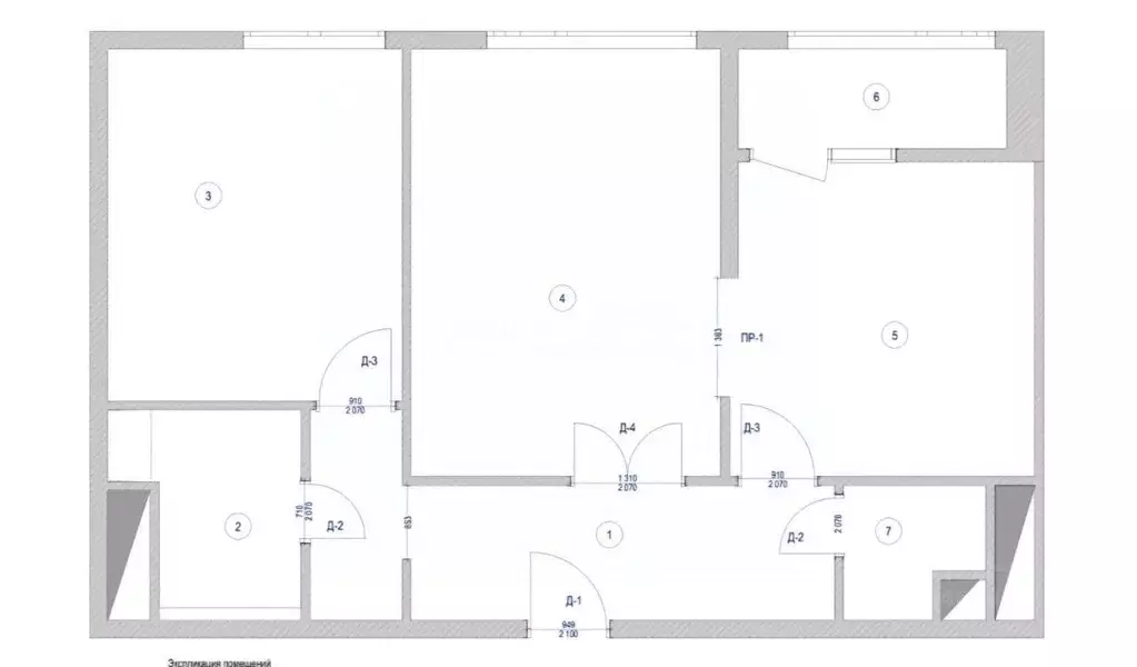 Квартира, 2 комнаты, 60.3 м - Фото 1