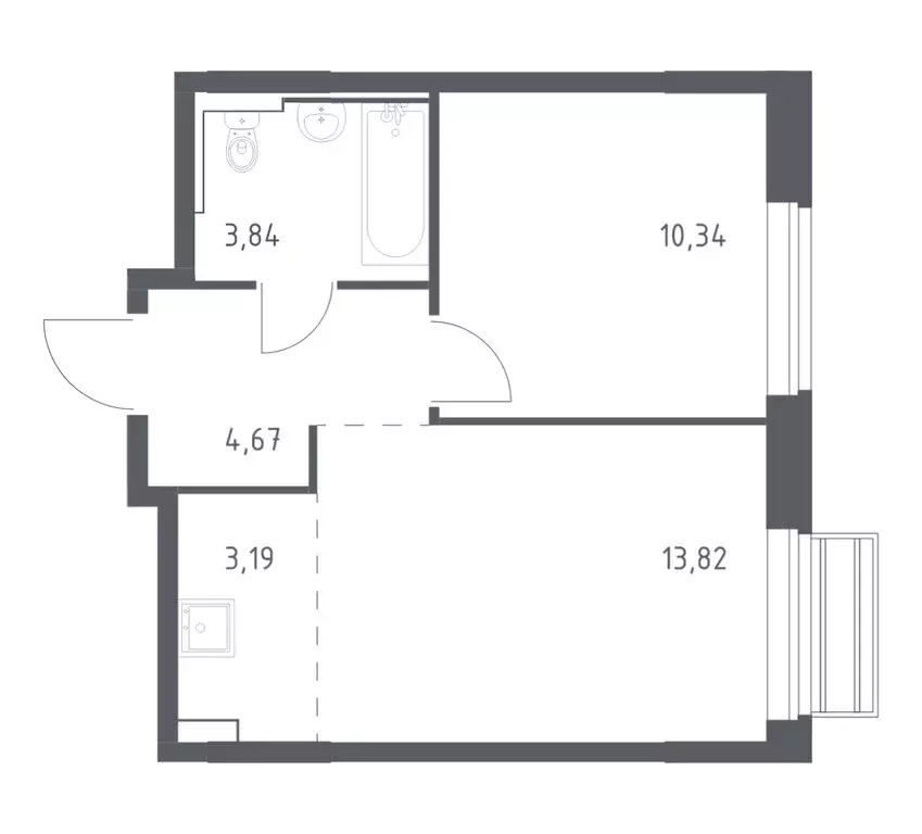 1-комнатная квартира: село Лайково, микрорайон Город-Событие, ЖК ... - Фото 1