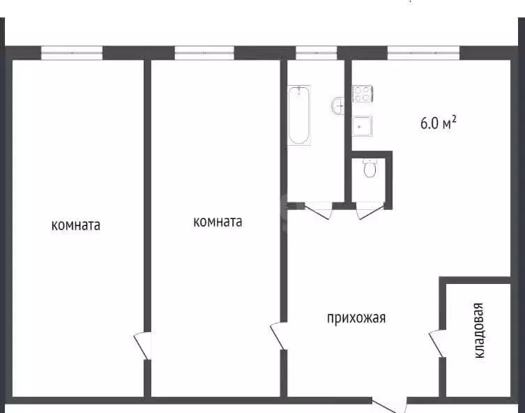 2-комнатная квартира: Воронеж, улица Ленина, 86Б (46 м) - Фото 1