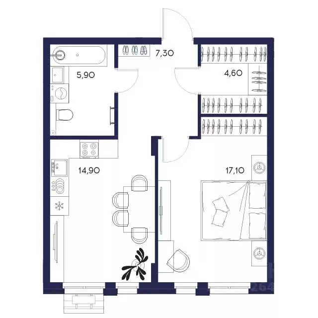 1-к кв. Пензенская область, Пенза Засурье мкр, Лес жилой комплекс ... - Фото 1