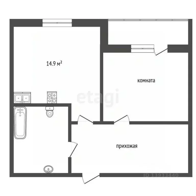 1-к кв. Тюменская область, Тюмень Мелиораторов мкр, ул. Голышева, 24А ... - Фото 1