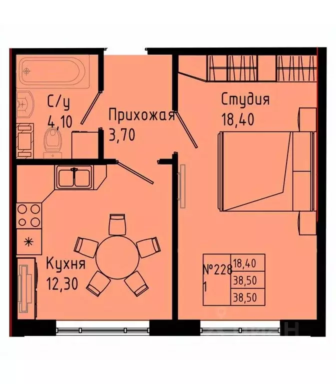 1-к кв. Ленинградская область, Коммунар г. Гатчинский муниципальный ... - Фото 1