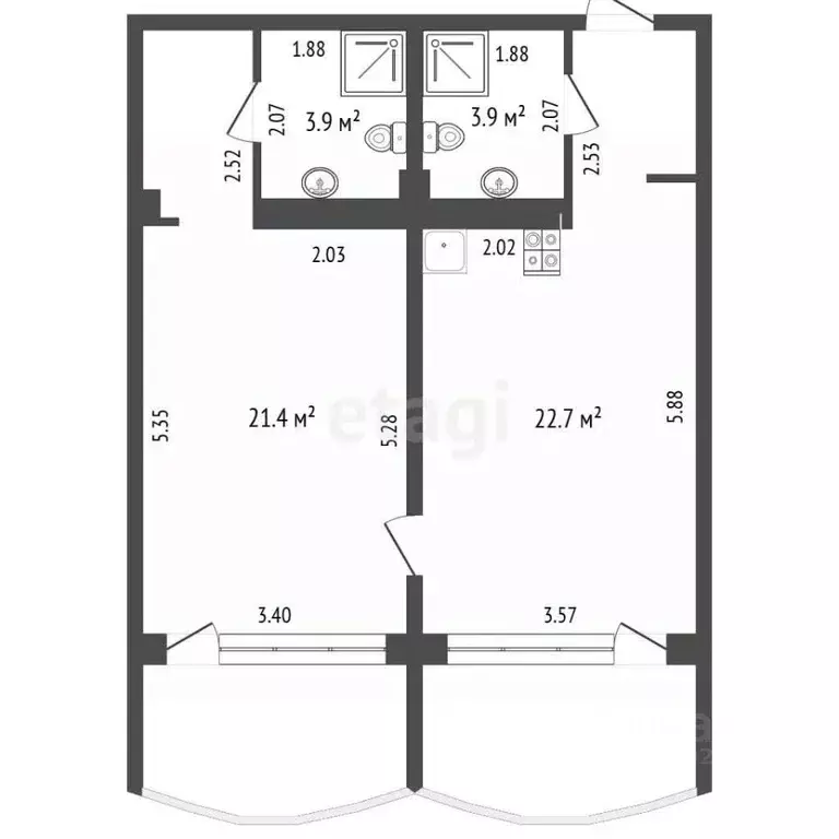 2-к кв. Крым, Алушта ул. Набережная (64.7 м) - Фото 2