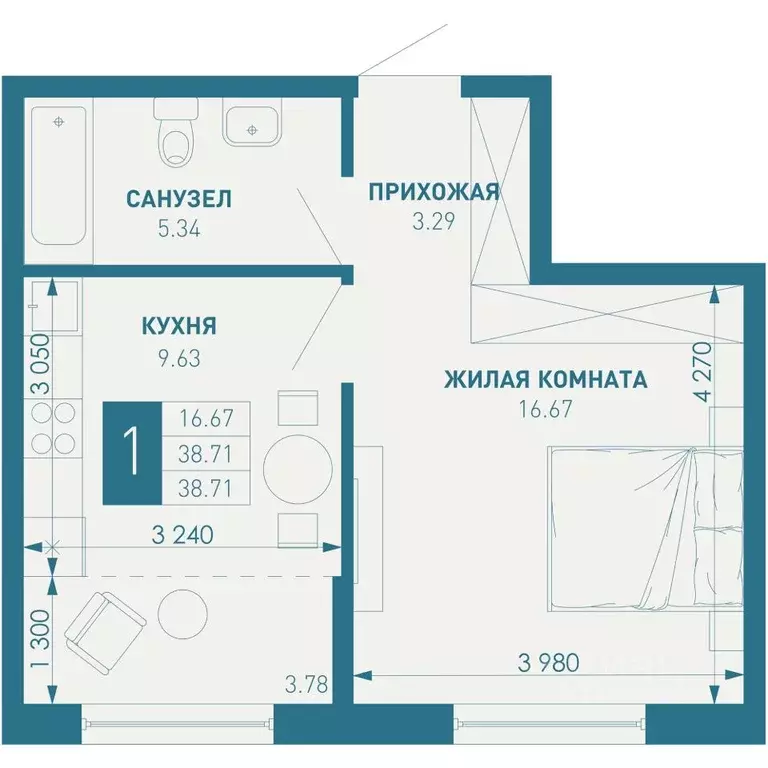 1-к кв. Краснодарский край, Краснодар пос. Березовый, Витаминкомбинат ... - Фото 0