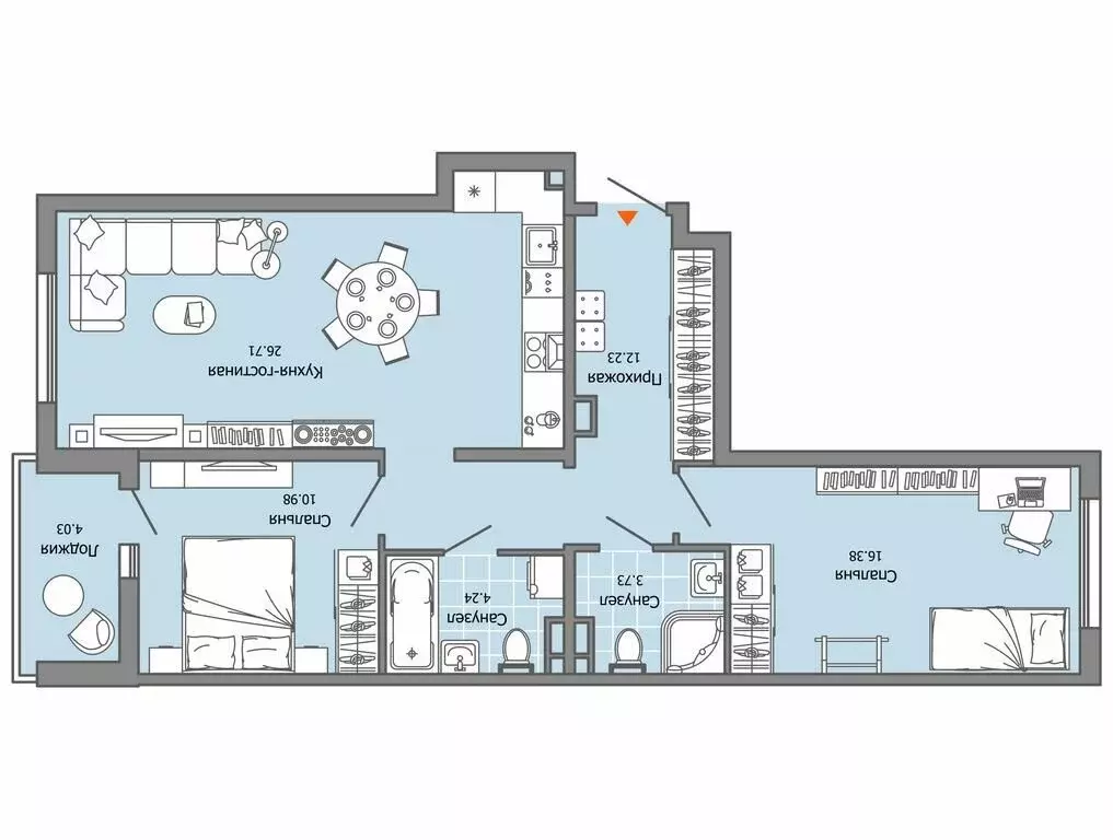 2-комнатная квартира: Ульяновск, микрорайон Юго-Западный, ЖК ... - Фото 1
