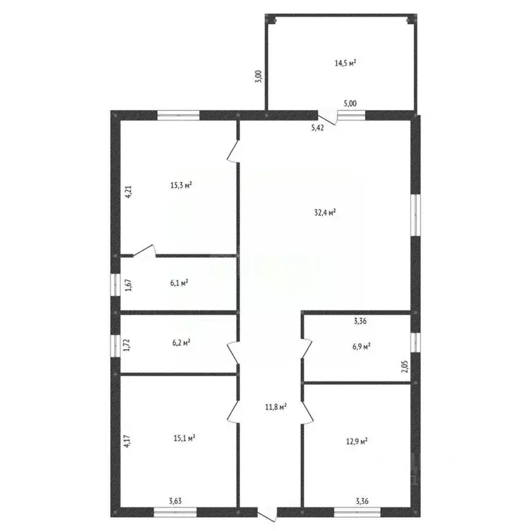 Дом в Башкортостан, Уфа городской округ, с. Нагаево 6 (120 м) - Фото 2