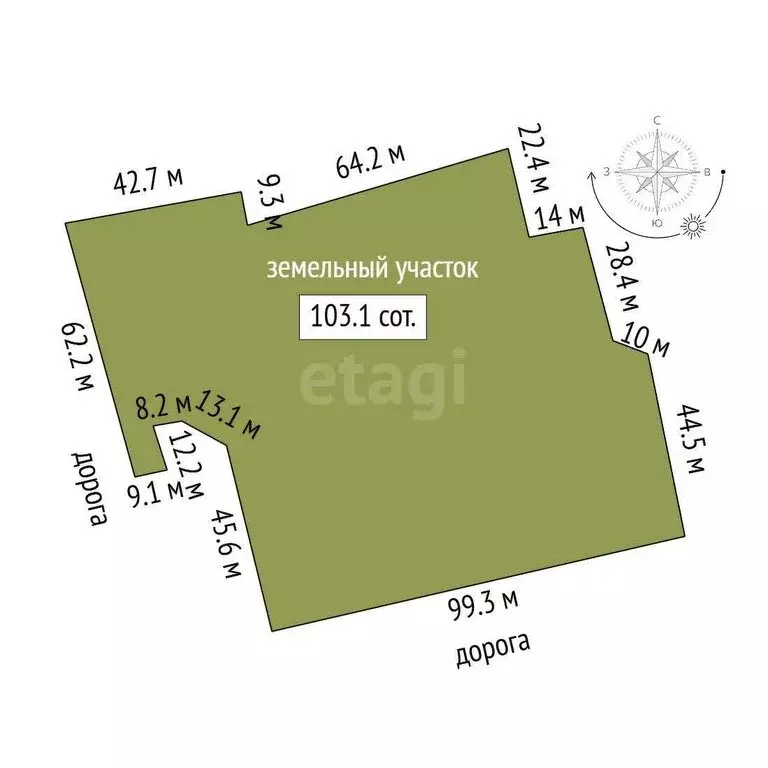 Участок в Ново-Ивановское, улица Ленина (103.07 м) - Фото 1