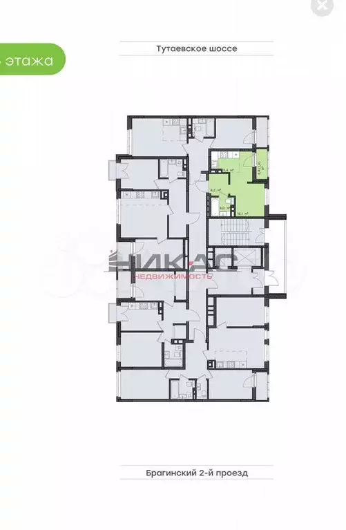Квартира-студия, 29,5 м, 15/18 эт. - Фото 1