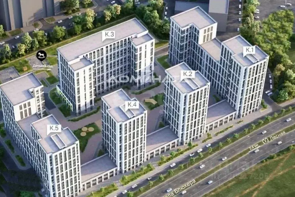 2-к кв. Санкт-Петербург просп. Маршала Блюхера (54.07 м) - Фото 1