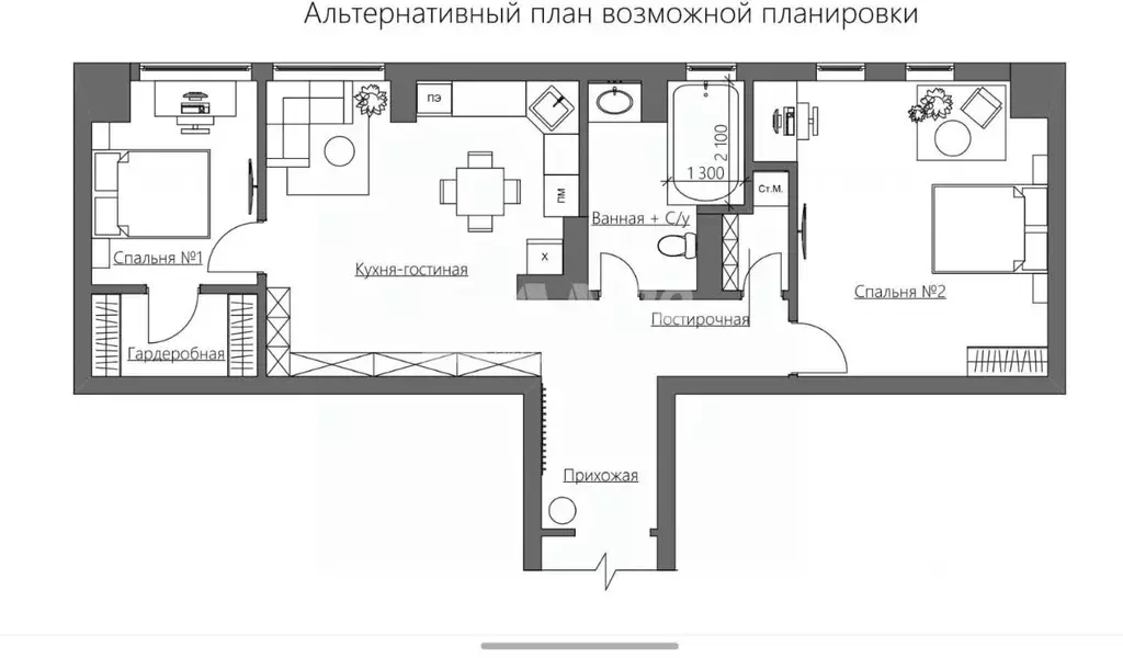 2-к кв. Челябинская область, Челябинск ул. Маркса, 81 (80.4 м) - Фото 1