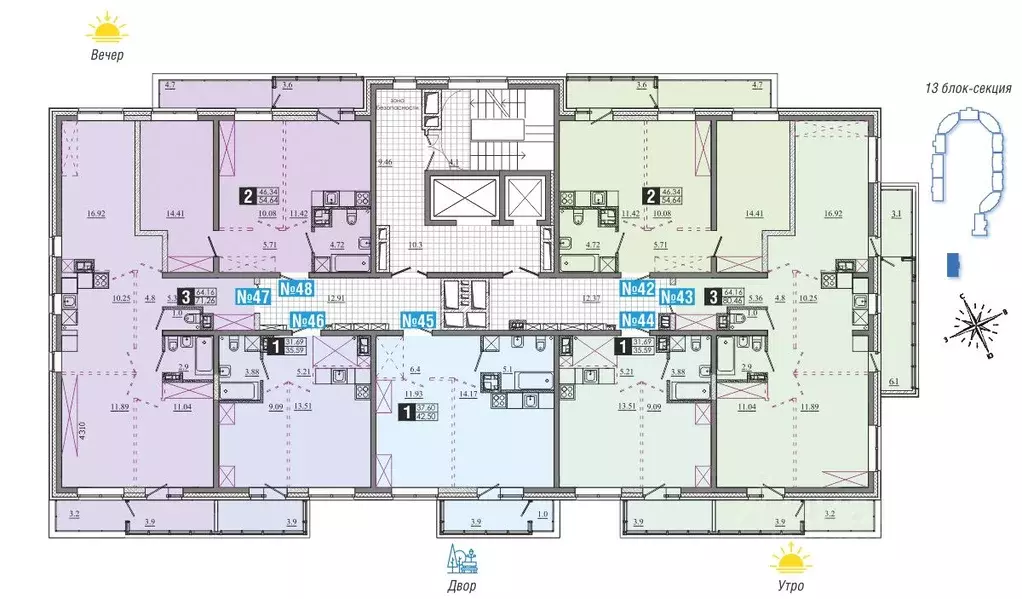 3-к кв. Иркутская область, Иркутск Ново-Ленино мкр,  (80.46 м) - Фото 1