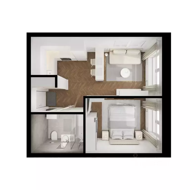 1-к кв. Сахалинская область, Южно-Сахалинск Уюн Парк жилой комплекс, ... - Фото 2