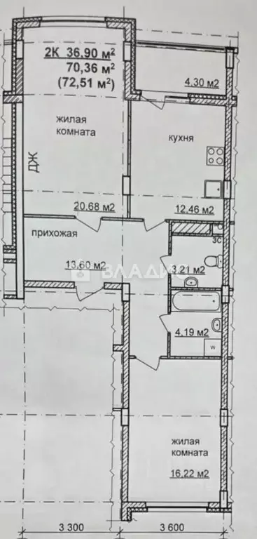 2-к кв. Нижегородская область, Нижний Новгород Белозерская ул., 3 ... - Фото 2