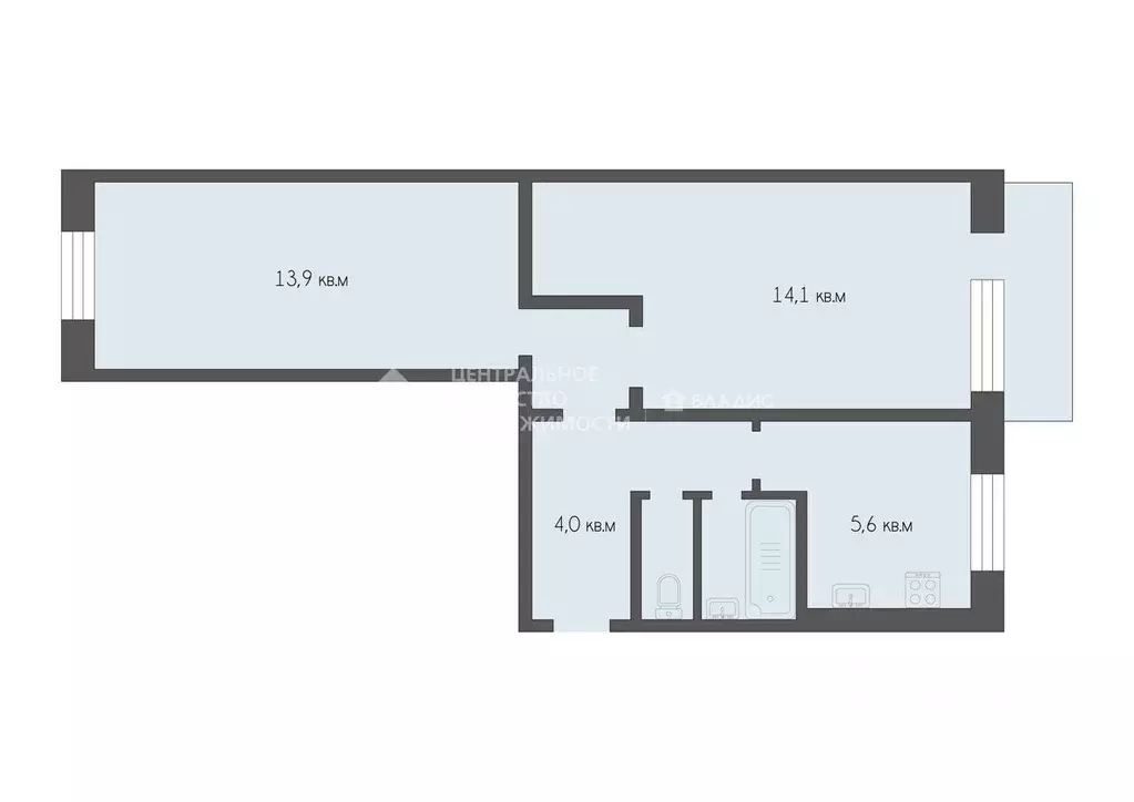 2-к кв. Рязанская область, Рязань Московский р-н, ул. Костычева, 8к1 ... - Фото 2