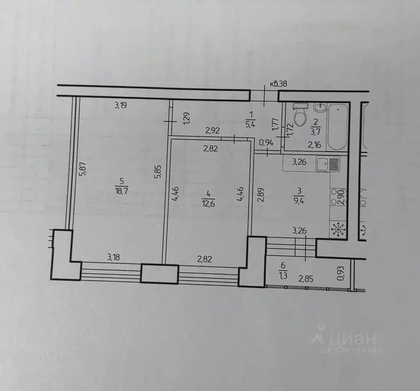 2-к кв. Башкортостан, Уфа ул. Гази Загитова, 9/1 (49.9 м) - Фото 2