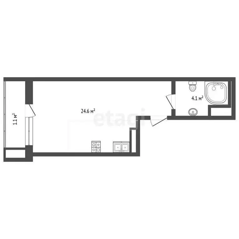 Квартира-студия: Анапа, улица Ленина, 241к2 (32 м) - Фото 0