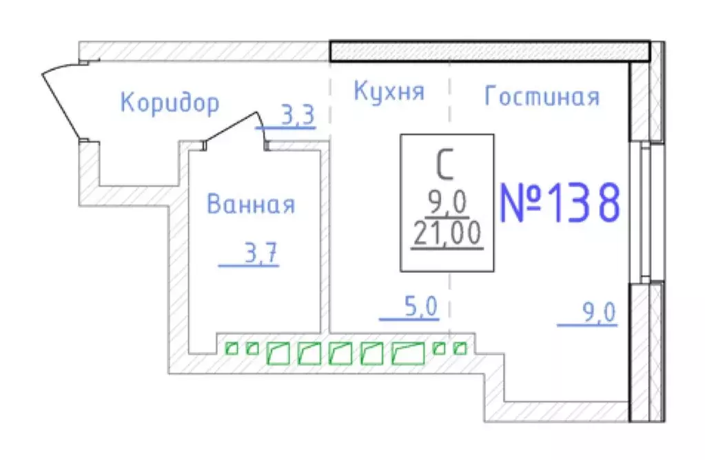 Продаётся квартира-студия, 21 м - Фото 1