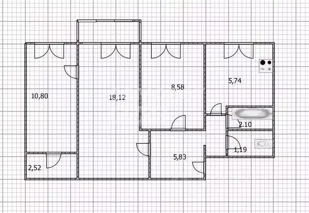 3-к кв. Ульяновская область, Ульяновск ул. Рябикова, 100 (55.46 м) - Фото 1