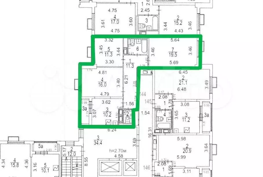 Аукцион: 3-к. квартира, 73,7м, 2/14эт. - Фото 0