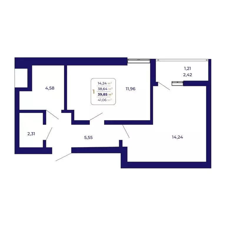 1-комнатная квартира: Уфа, жилой район Затон-Восточный, ЖК Паруса ... - Фото 1