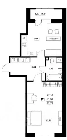 1-к кв. Белгородская область, Белгородский район, Дубовское с/пос, с. ... - Фото 1